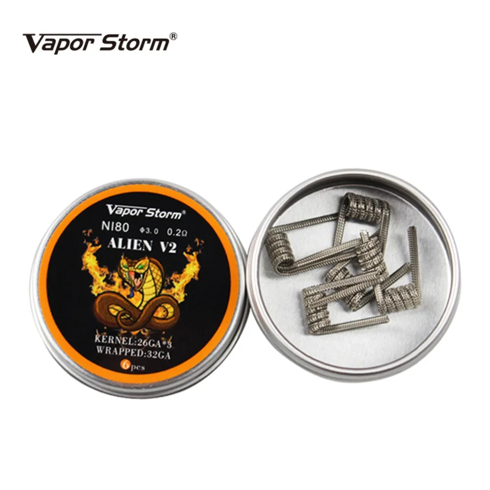 Пара шторм NI80 нихромовая Катушка высокой плотности Alien V2.0 Juggernaut Prebuilt RDA Отопление