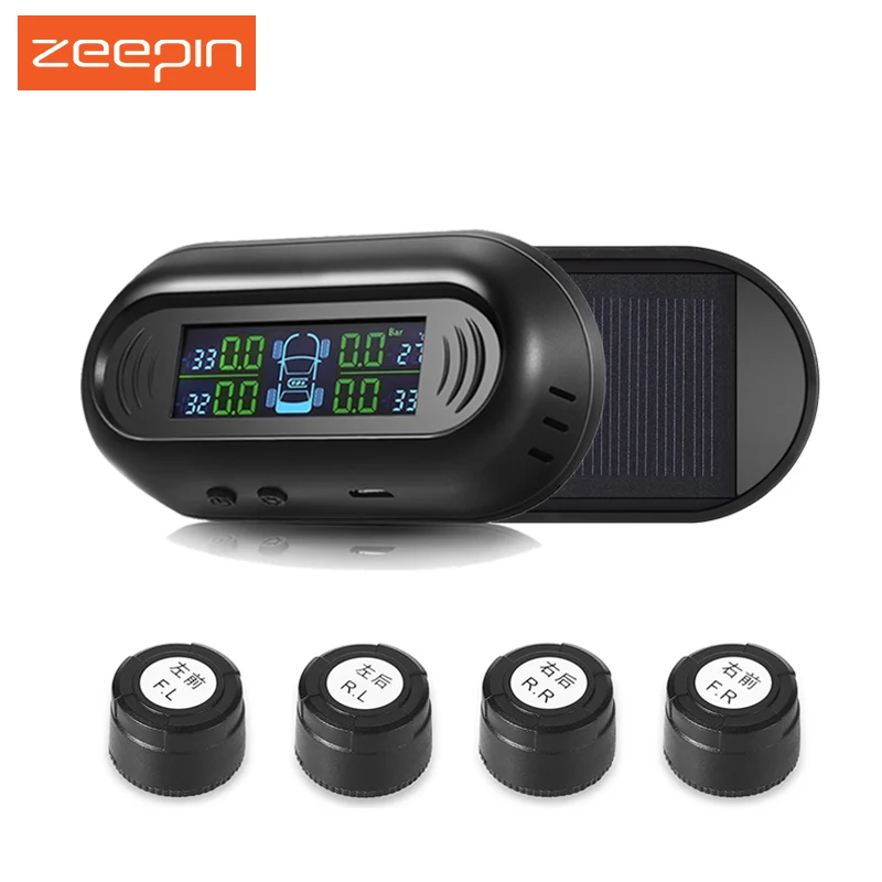 Zeepin G50 солнечные TPMS автомобильных шин Давление ЖК дисплей Экран Дисплей Мониторы