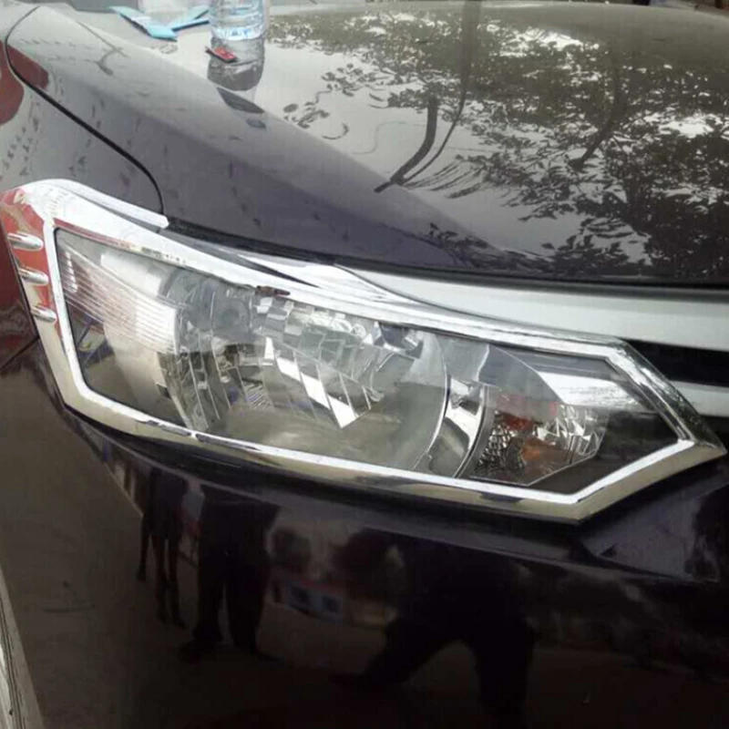Для Toyota Vios Sedan 2014-2016 ABS Хромированная передняя фара рама лампы декоративная крышка