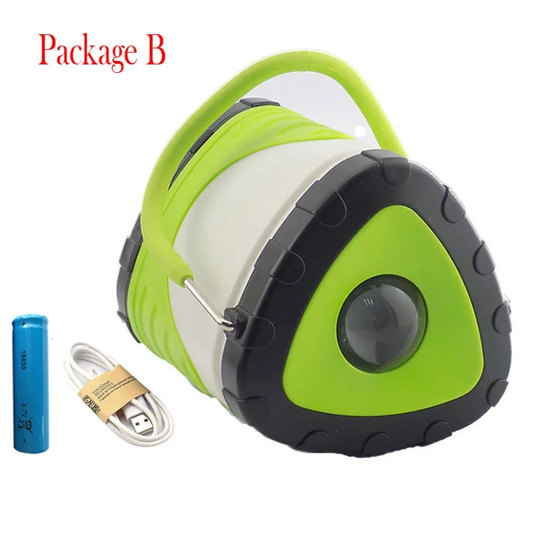 Package B Светодиодный наружный ручной флэш-светильник фонарь светильник ing USB Перезаряжаемый рабочий флэш-светильник 18650 батарея мощная походная лампа - Мощность в ваттах: Package B