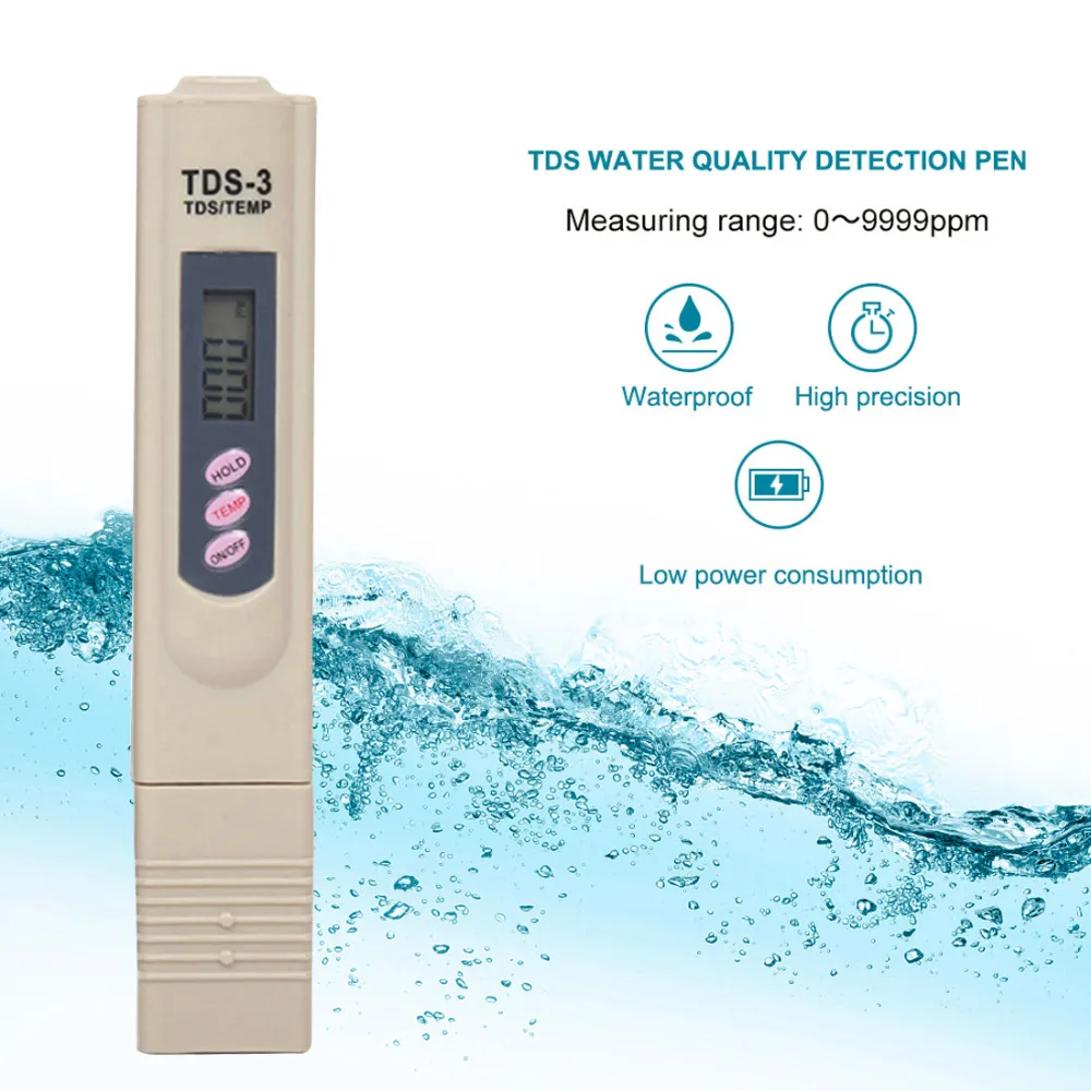 Анализатор качества воды TDS3/TEMP LCD цифровой TDS измеритель тестер-ручка с фильтром