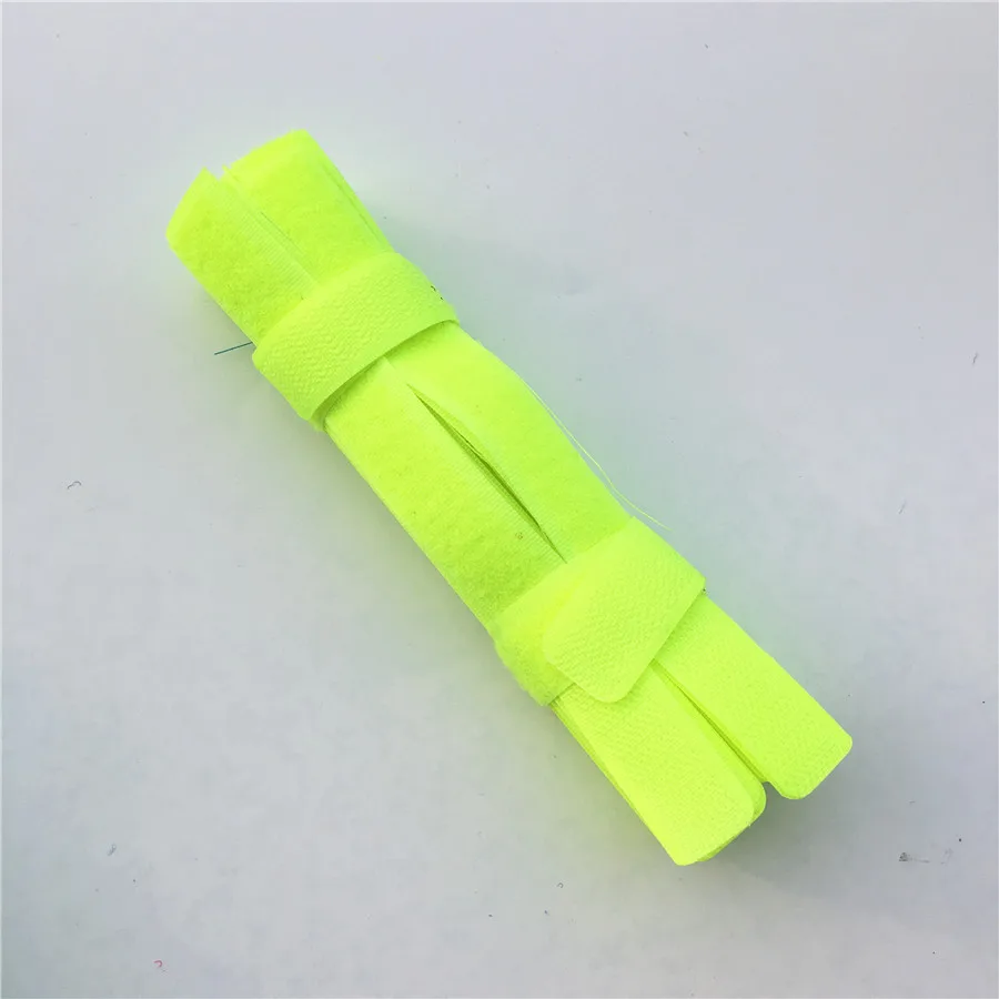 Fluorescent yellow 50 шт. 2*18 см цветная волшебная лента жгут проводов лента для кабеля галстук шнур компьютерный сматыватель кабеля кабельные стяжки Крюк Петля Крепежная лента - Цвет: Fluorescent yellow