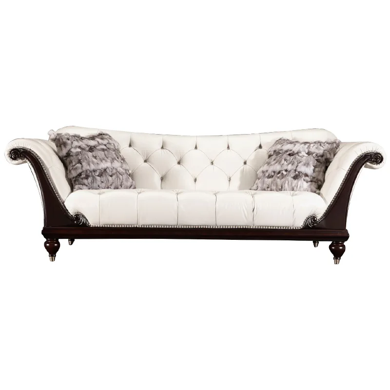 Post современность Новый Дизайн французский 3 Современный Кожаный Диван