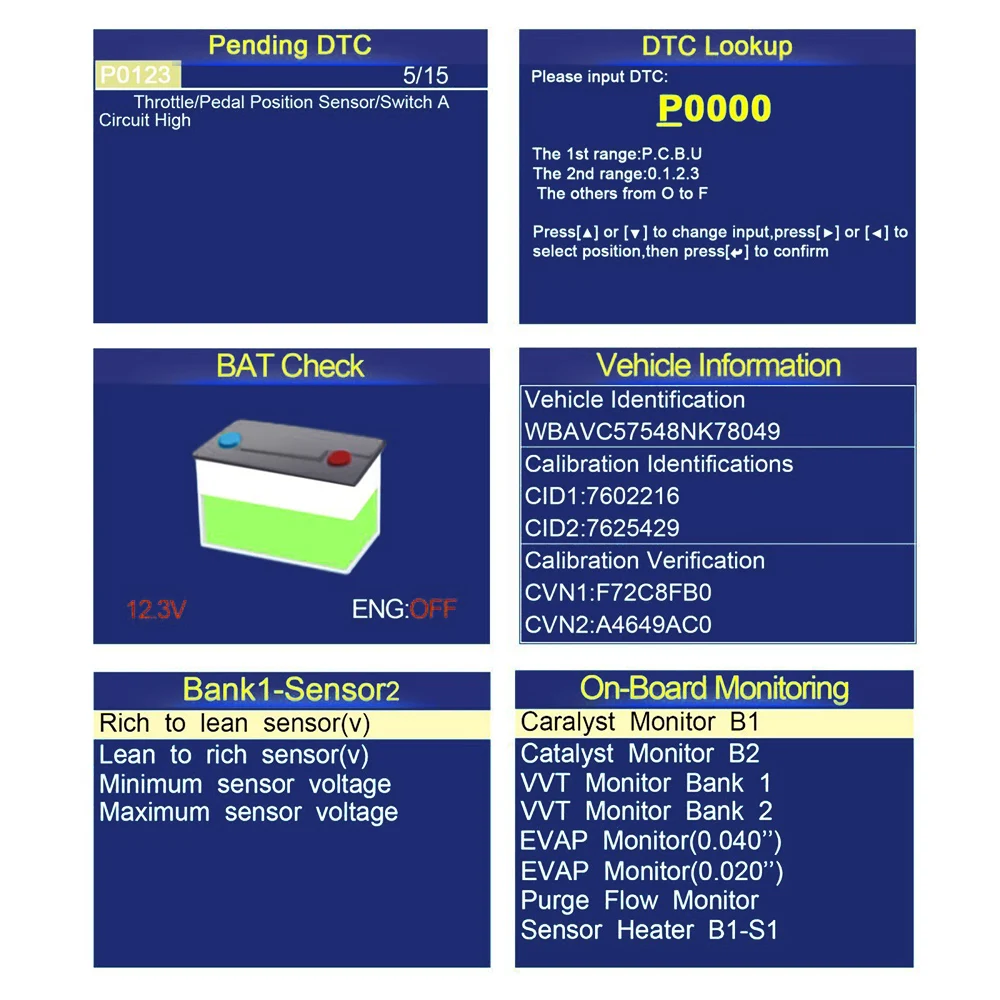 Черный красный OBD2 автомобильный диагностический инструмент KONNWEI KW680 CAN/сканер EOBD