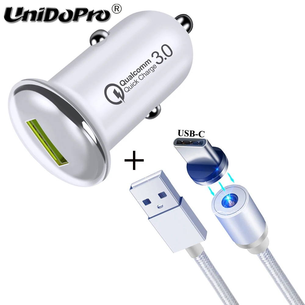 Quick Charge QC 3.0 Car Charger + 3FT Magnetic Type C Cable for HTC U12 U11+ U11 Life U Ultra Play Bolt 10 Lifestyle | Мобильные