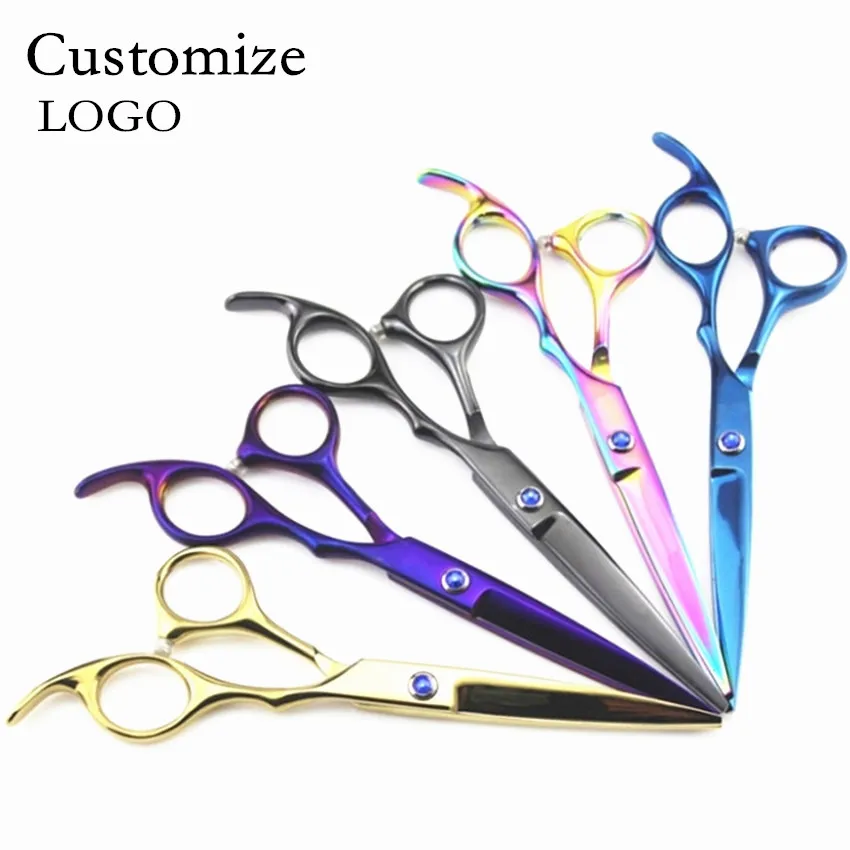 

Customize LOGO professional 6 inch hair scissors set thinning barber hair clipper cutting scissor shears hairdressing scissors