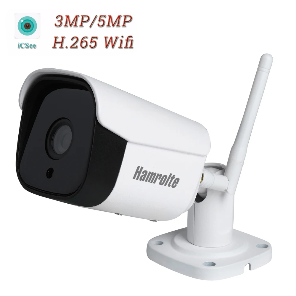 Hamrolte Onvif Wifi камера ICsee беспроводная IP камера 5MP HD наружная камера Wifi водонепроницаемая ночного видения удаленный доступ поддержка 128G