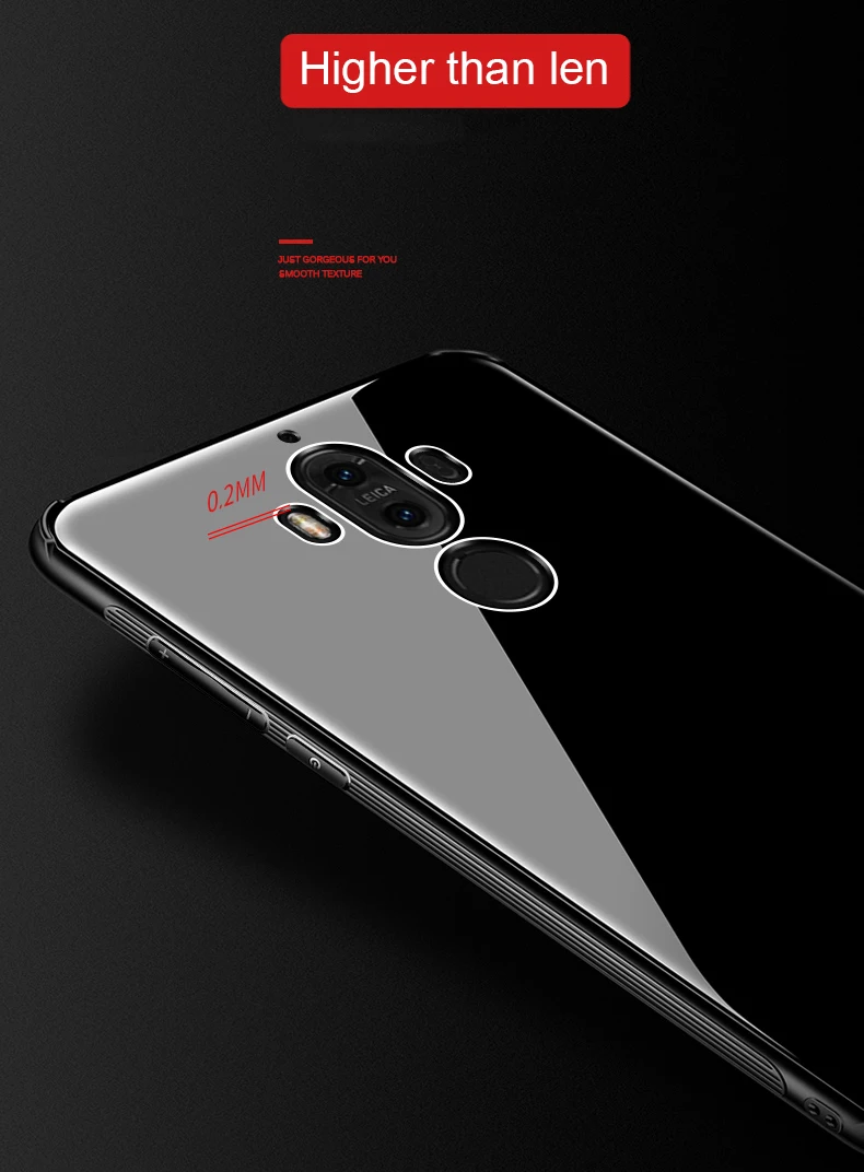 Makavo для Huawei Коврики 9 Pro Чехол роскошные закаленное Стекло задняя крышка Гибридный противоударный рукава жесткий Корпус для Huawei Коврики 9