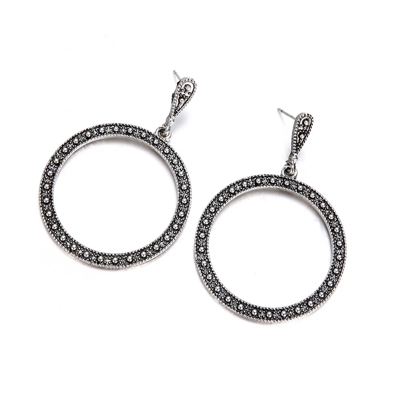 НОВЫЙ ДИЗАЙН простые хрустальные серьги-кольца с горным хрусталем для женщин