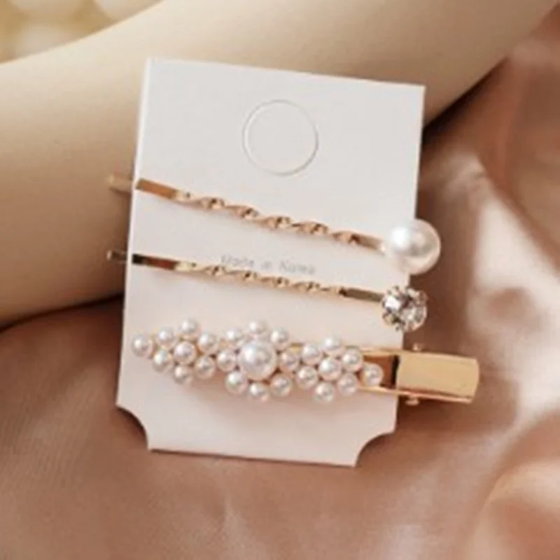 Новые модные женские жемчужные заколки для волос Элегантные Заколки в Корейском