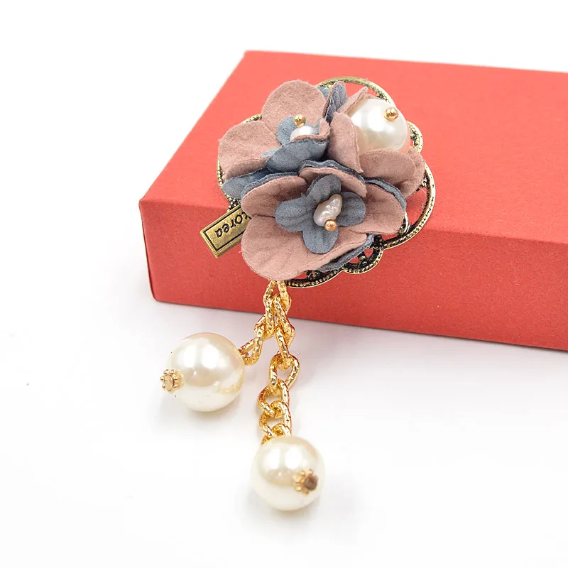 4 цвета на выбор цветок винтажные Броши для женщин жемчужная брошь булавке