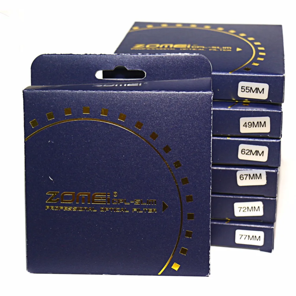 ZOMEI ультра тонкий фильтр CPL круговой поляризационный для камеры 37 40 5 мм 49 52 55 58 62 67
