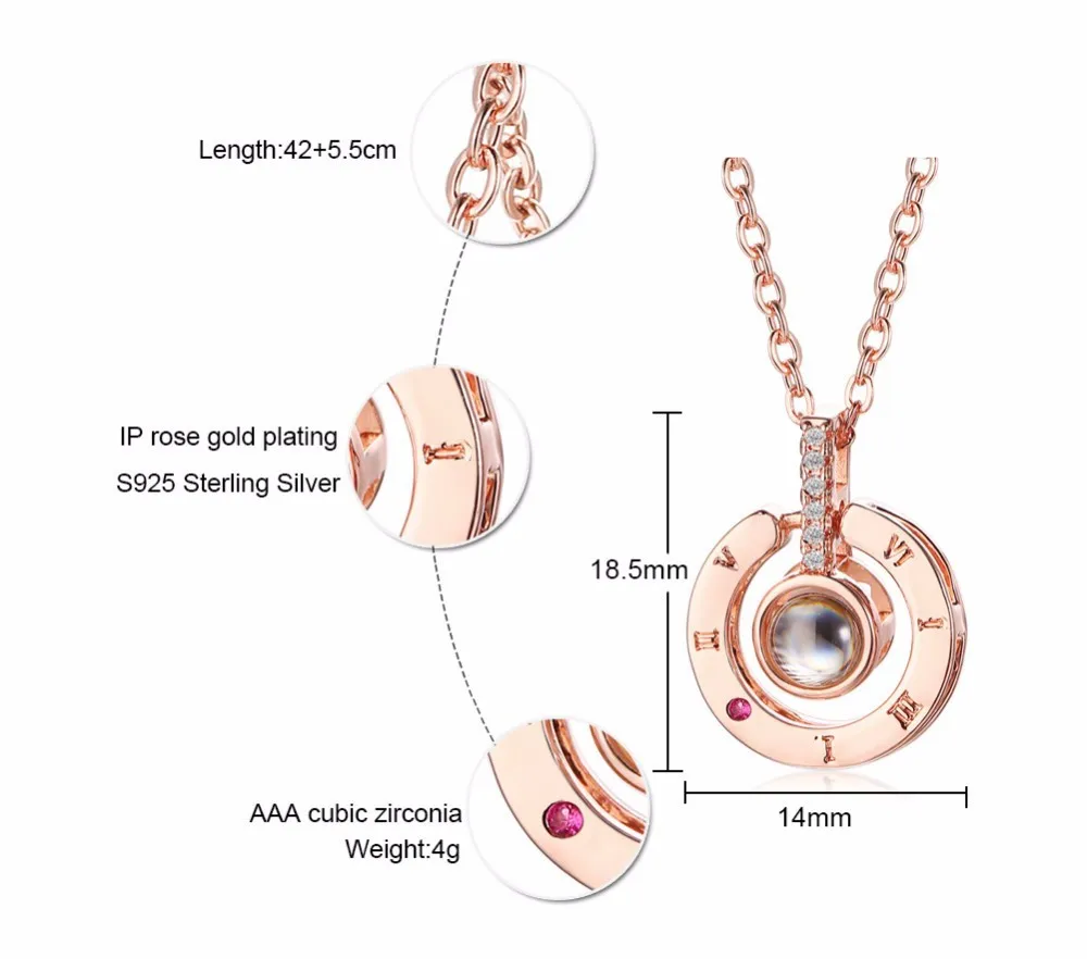 100 различных языков для "I Love You" Love Memory ожерелье