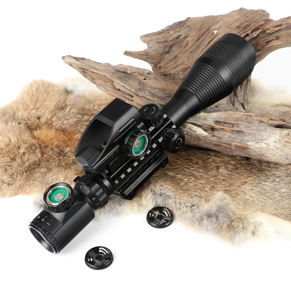 Ohhunt охотничий Airsofts Riflescope 4-12X50EG Тактический Воздушный пистолет Красный Зеленый точечный лазерный прицел голографическая Оптика прицел