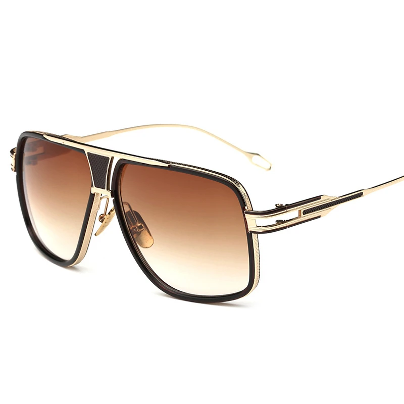 Мужские квадратные солнцезащитные очки в стиле ретро винтажные брендовые