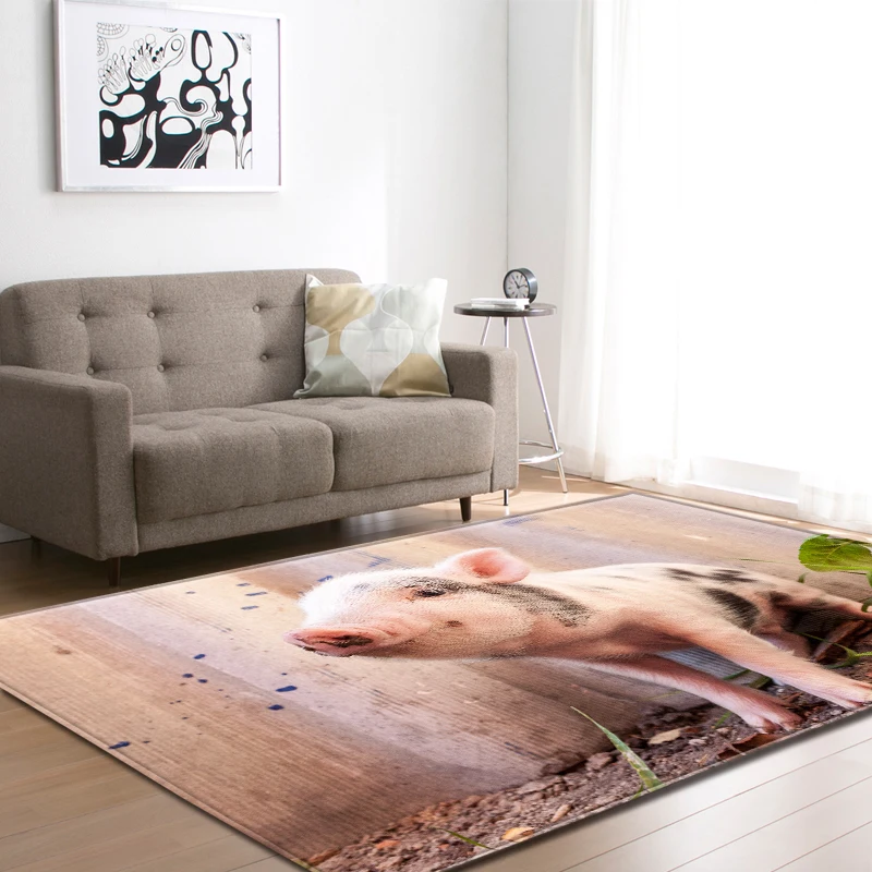 3D милый поросенок ковры для гостиной декоративные коврики дома детская спальня