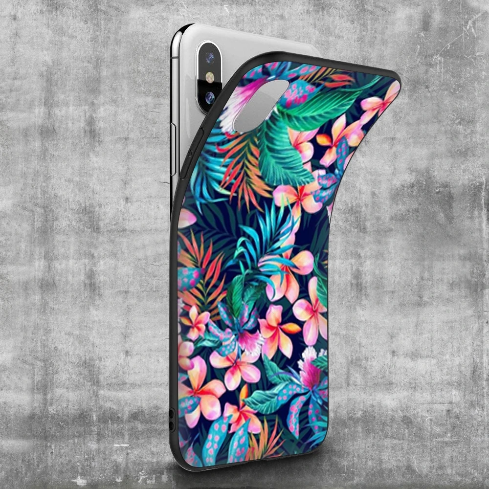 Чехол Lavaza с электрическим гибискусом и цветами для iPhone 12 mini 11 Pro XS Max XR X 8 7 6 6S Plus 5 5s se