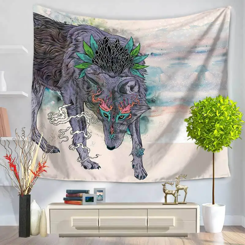 

FLC Mermaid Pattern Home Tapestry Wall Hanging Colorful Printed Decorative Rug Blanket Wall Art Carpet 20