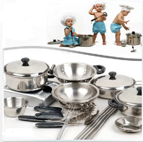 18 компл.. Для детей Нержавеющая сталь пособия по кулинарии инструменты играть