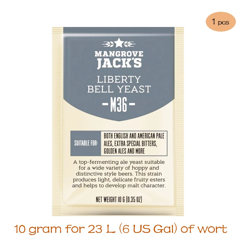 M36 Liberty Bell Ale M29 французские дрожжи Saison Мангровые Домкраты импортные дрожжи 10 г Семейные Аксессуары для пивоварения дрожжи порошок Дистилляция вина - Цвет: M36 Liberty Bell Ale