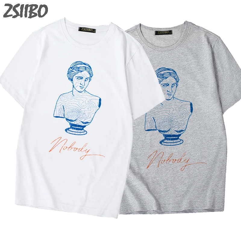 Микеланджело Дэвид рисунок тату футболки в стиле Харадзюку Мужская Уличная