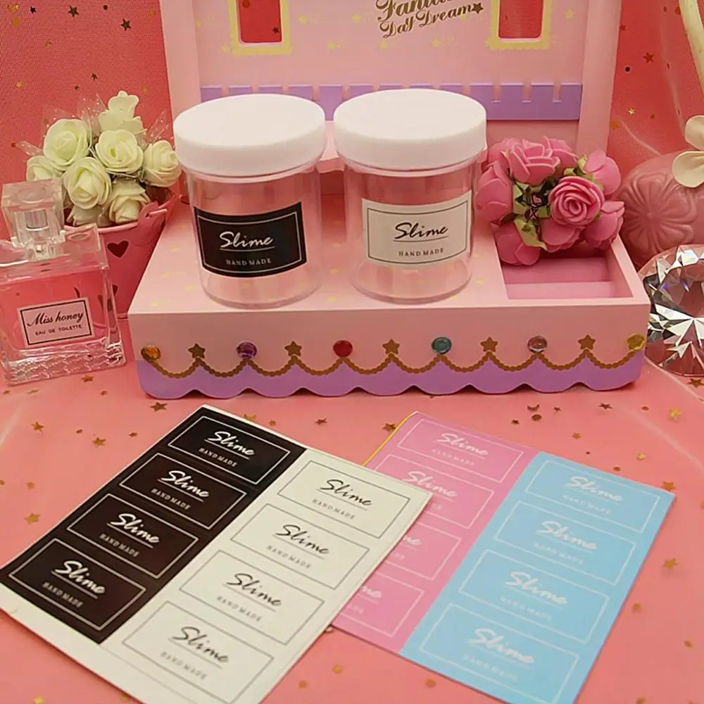 Новые слизи контейнеры Стикеры ящик для хранения поставки слаймов аксессуары