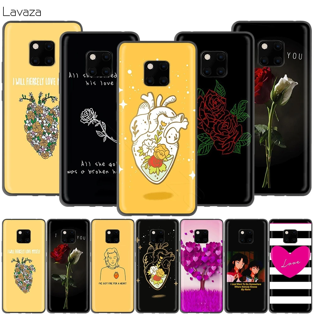 Lavaza любовь сердце роза чехол для Huawei P30 P20 P10 P9 P8 Mate 20 10 Pro Lite P Smart 2017|Бамперы| |