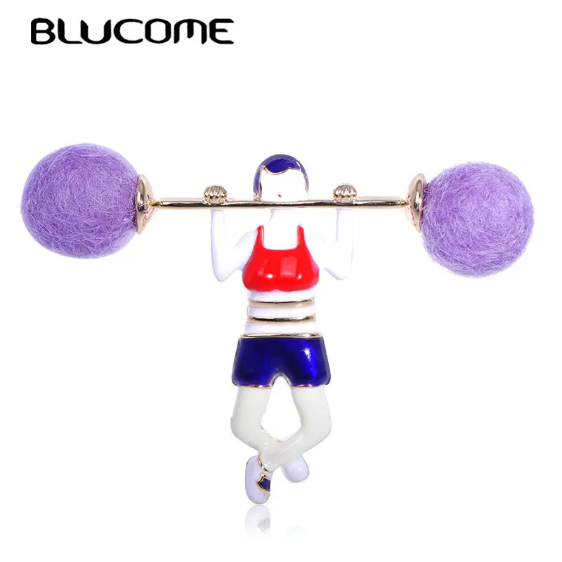 Женская/женская брошь в форме штанги Blucome значок на булавке Ювелирное Украшение