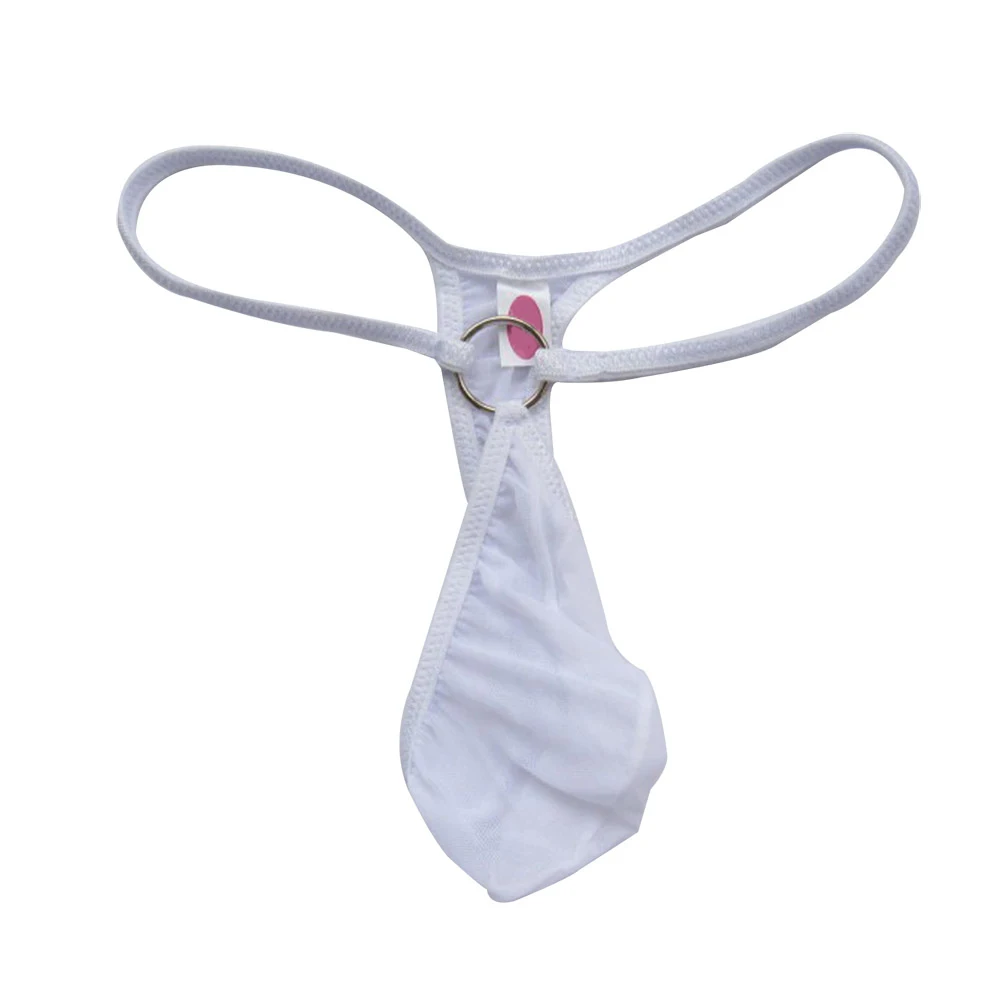 Мужской купальник с ремешками в кольце прозрачные трусики танга jockstrap