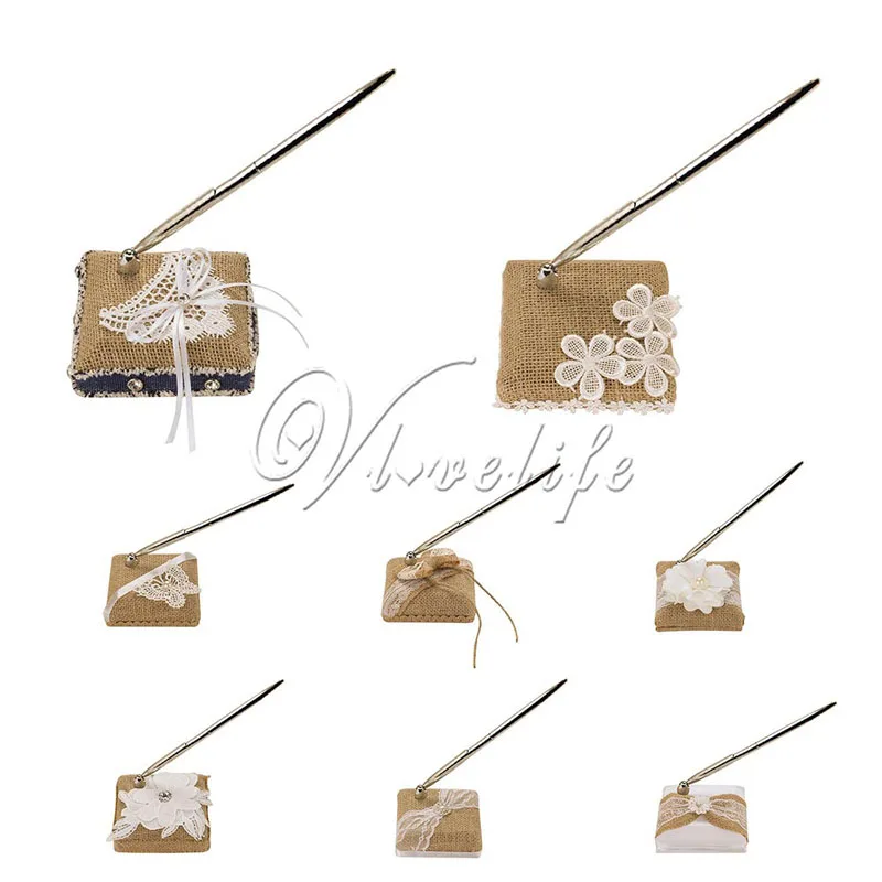 Деревенский набор ручек для свадьбы ручная работа мешковина ручка-держатель