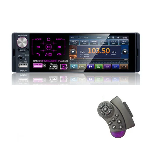 Without Microphone Camecho 4," 1 Din автомобильное радио Bluetooth Сенсорный экран Авторадио RDS USB AUX MP5 видео плеер MP3 Авто аудио стерео камера заднего вида - Цвет: Without Microphone