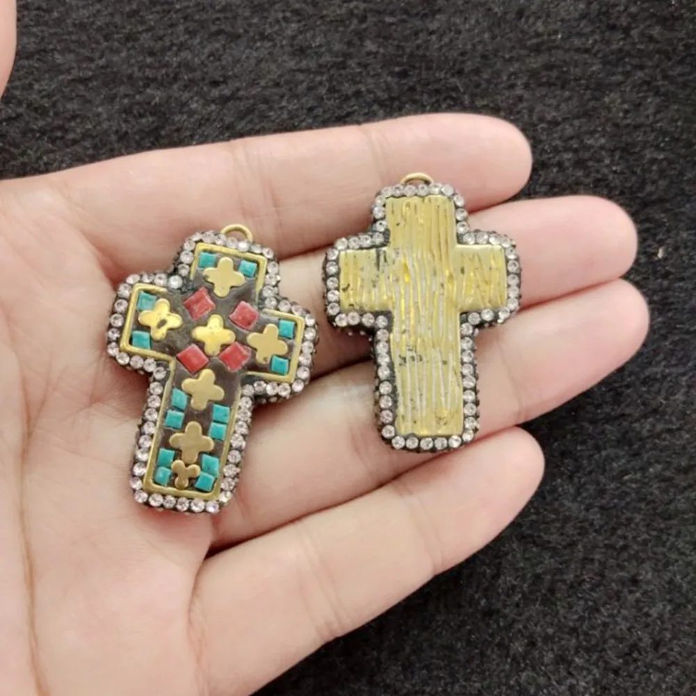 5 шт. смолы крест подвески ожерелье ручной работы ювелирные аксессуары унисекс DIY