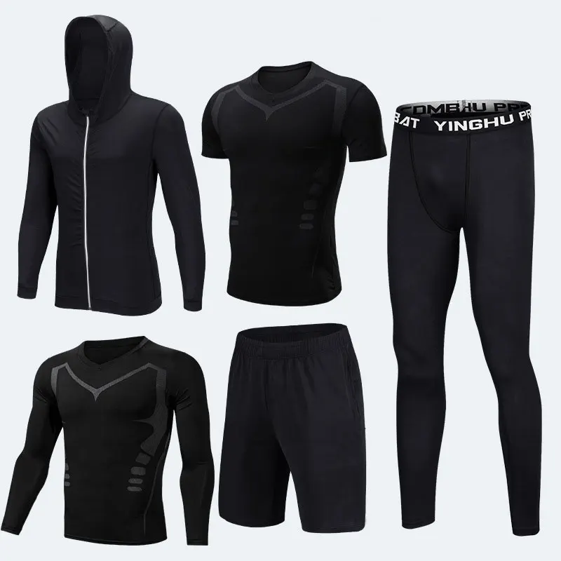 Kehuan5B Спортивные колготки, спортивные мужские, спортивная одежда, костюмы, тренировочные костюмы, спортивные костюмы для бега, спортивная одежда, спортивный костюм, набор для мужчин - Цвет: Kehuan5B