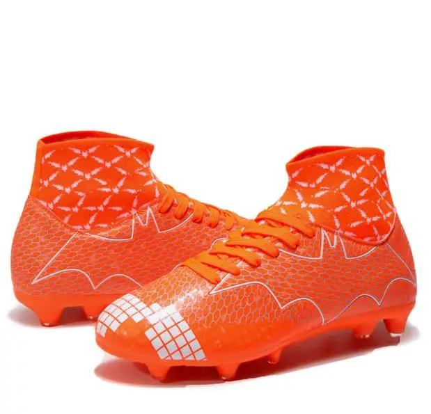 Men's sneakers football shoes sports Broken nail TF high help male and female students artificial grass runing | Обувь