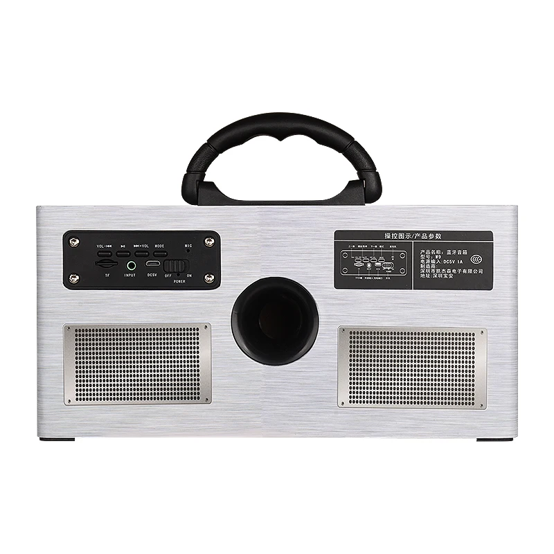 Ретро портативный Bluetooth динамик 20 Вт беспроводной громкой связи радио деревянный динамик s сабвуфер встроенный аккумулятор 3000 мАч TF AUX FM для ПК