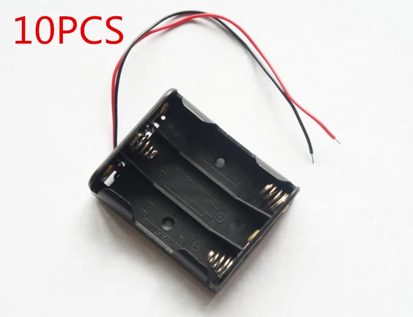 10x Новый пружинный зажим черный пластиковый 3x1 5 V AA Аккумулятор Чехол держатель|aa