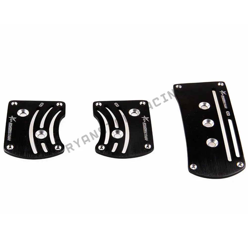 Ryanstar Новое поступление 3 шт. универсальная черная MT педаль подножка газового