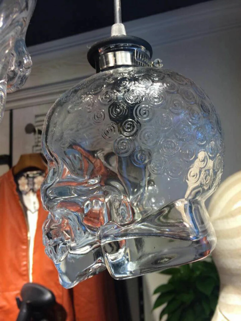 Стеклянная подвеска лампы Vintage с изображением черепа для художественного декора, лампы Эдисона оптом.
