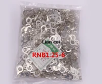 1000pcs rnb1 25 6 non insulated ring terminal electrical wire crimp naked connector awg 22 16