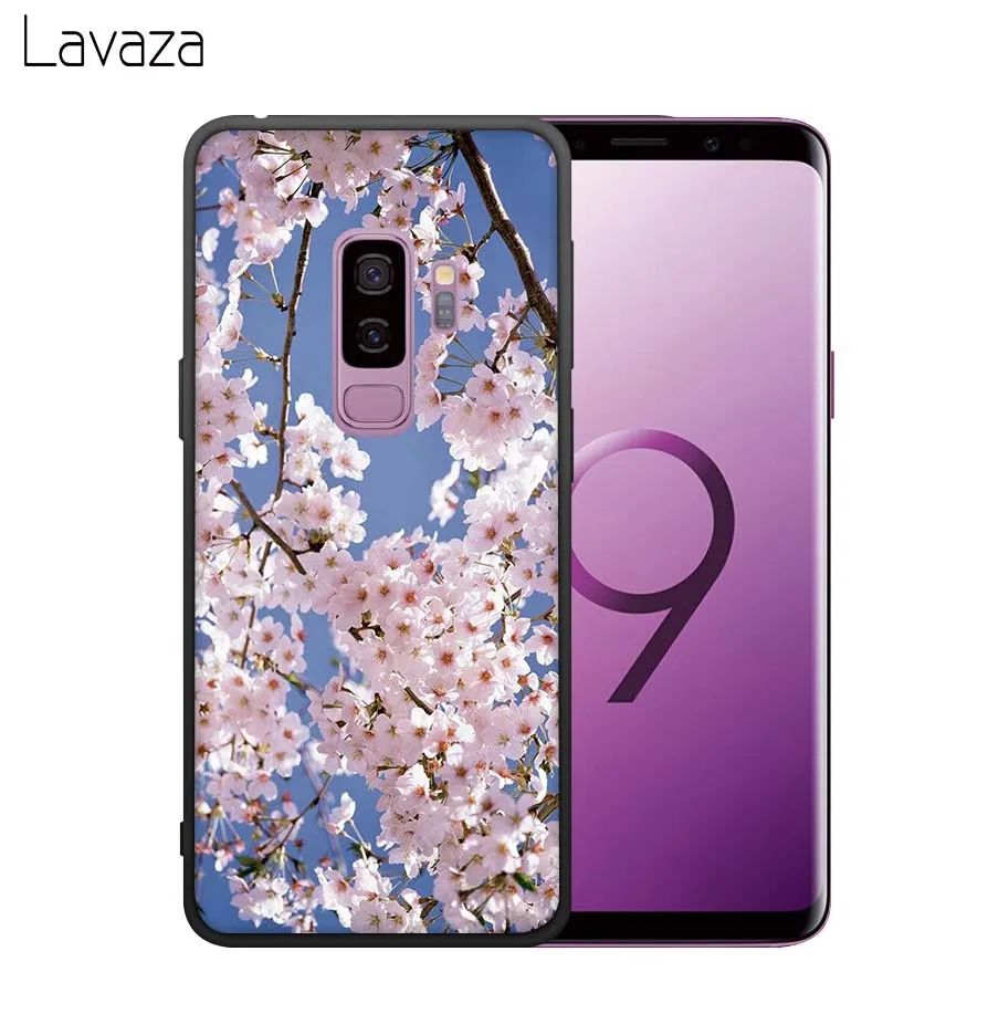 Lavaza Plant Flower Cherry Soft Case for Galaxy A3 A5 2016 2017 A6 plus A7 A8 A9 J6 2018 A10 30 40 50 70 |
