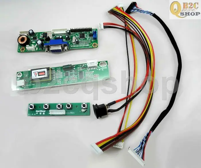 ЖК плата контроллера DIY Kit VGA драйвер преобразователя инвертор LVDS Поворотный