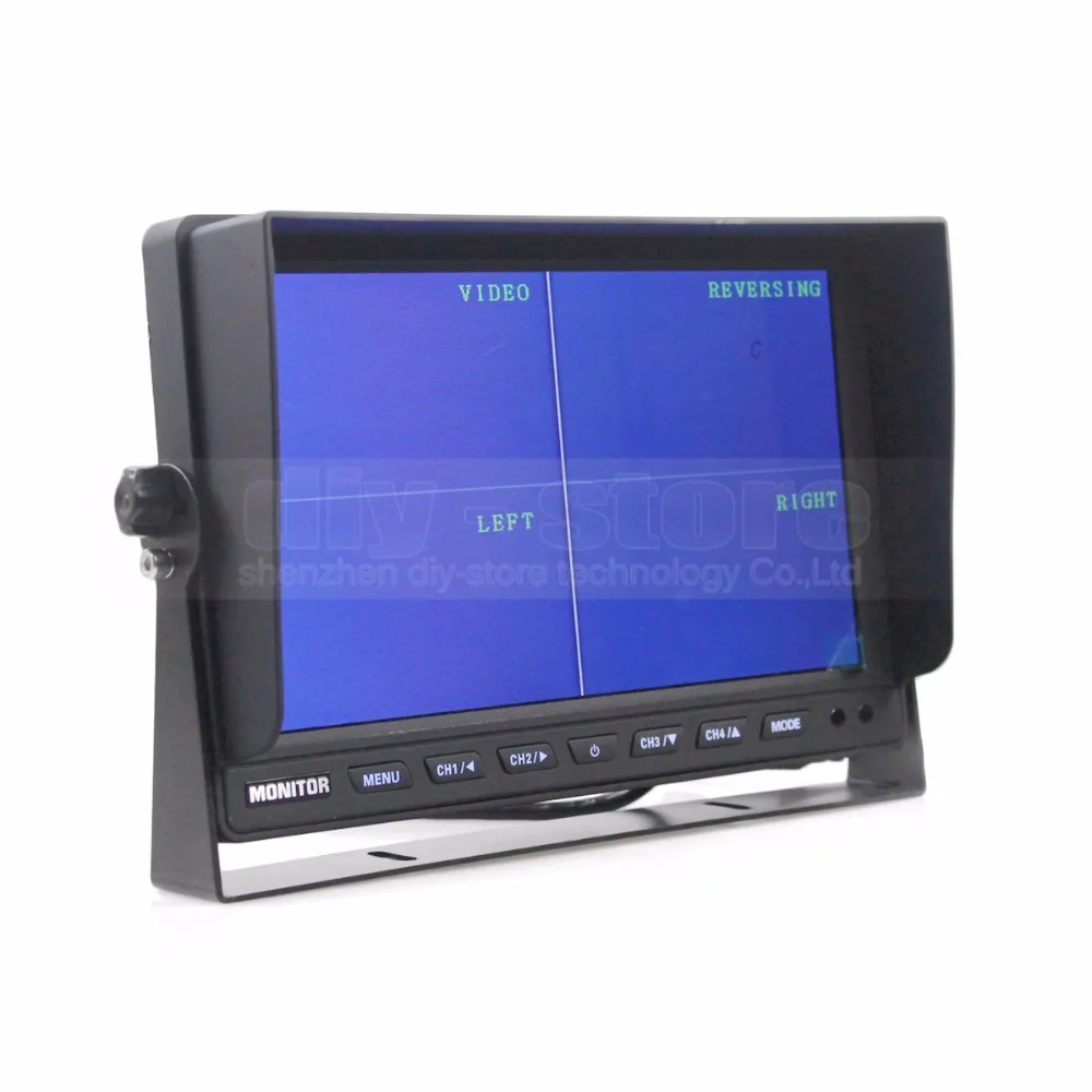 DIYSECUR DC12V 24V 10 дюймов 4 Сплит четырехъядерный ЖК экран цветной видео монитор