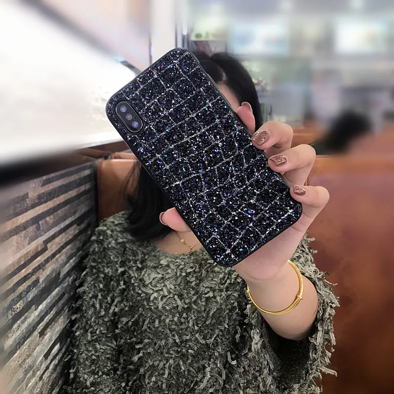 Жесткий шикарный роскошный брендовый чехол для iPhone X 10 6 6s 7 8 Plus тонкий сетчатый