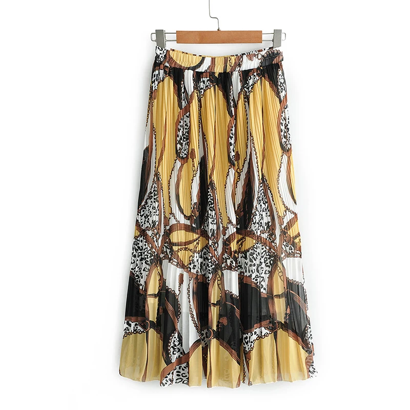 Летняя Осенняя повседневная юбка Trytree Женская юбка-трапеция из полиэстера с