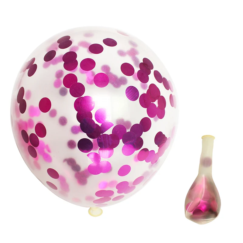 10pcs pink Розовое золото Конфетти украшения Фольга для дня рождения воздушные шары первый день рождения ребенок мальчик девочка вечерние дети взрослый 1 год гирлянда - Цвет: 10pcs pink