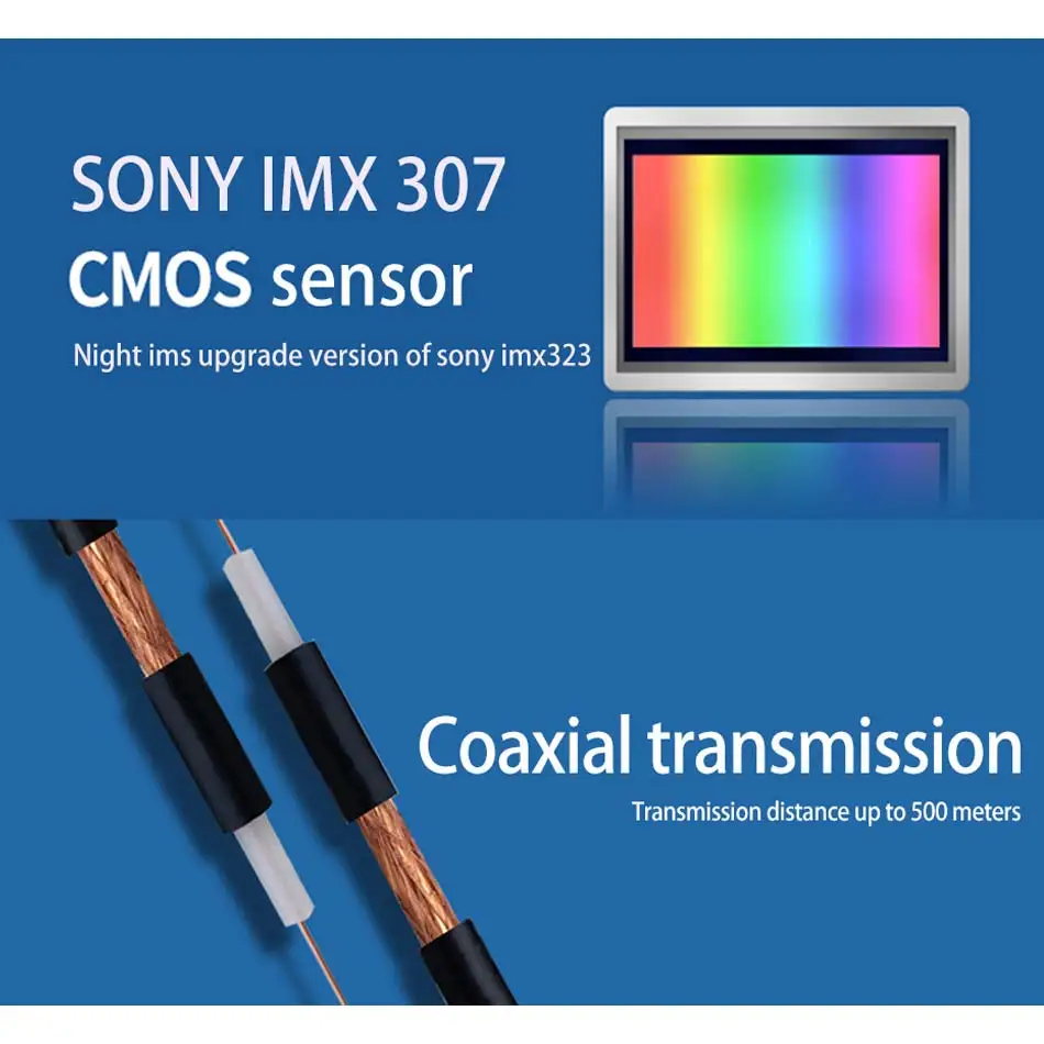 1080p AHD аналоговая камера SONY imx 307 Starlight 2mp Крытая купольная инфракрасная