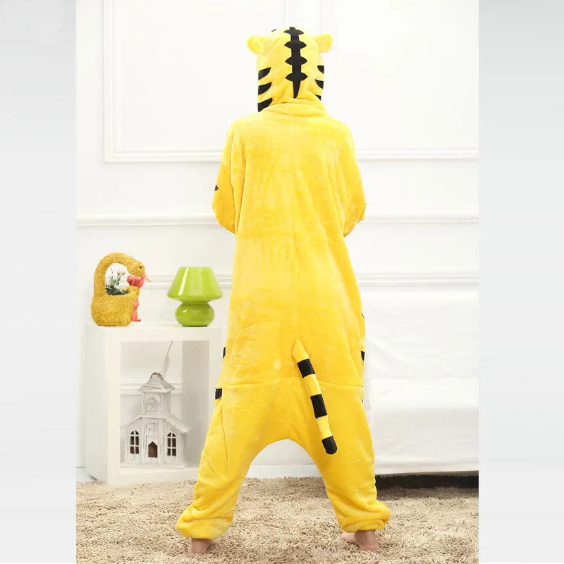XL костюм для 120 кг животных Тигр Пижама кигуруми комбинезон пижамы взрослых