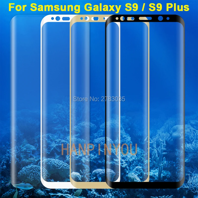 Защитное стекло для Samsung Galaxy S9 Plus + полное покрытие твердость 9H | Мобильные