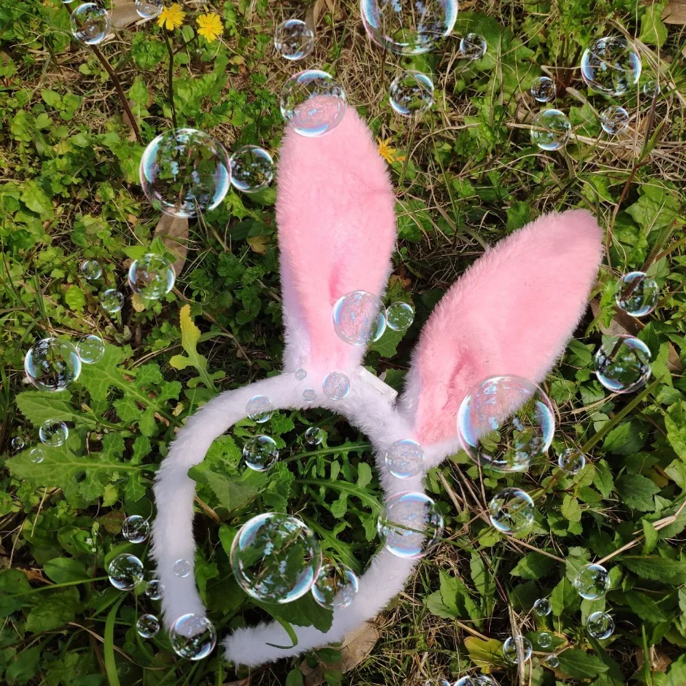 Светодиодный плюшевый головной убор с заячьими ушками украшение для вечеринки