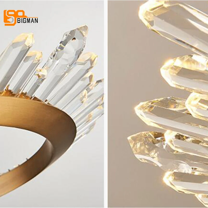 

Brief Design Crystal Chandelier Modern Lighting For Living Room Dining Room Cristal Lampadari